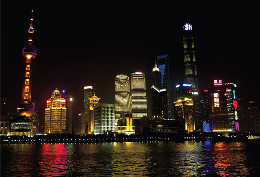 Shanghai Skyline Photograph Postcard